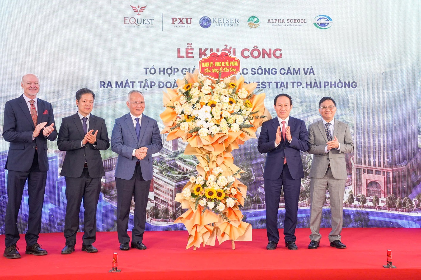 Lễ khởi công Tổ hợp Giáo dục Bắc Sông Cấm và ra mắt Tập đoàn Giáo dục EQuest tại thành phố Hải Phòng